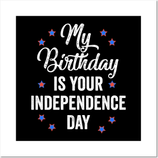 fourth of july birthday gift Posters and Art